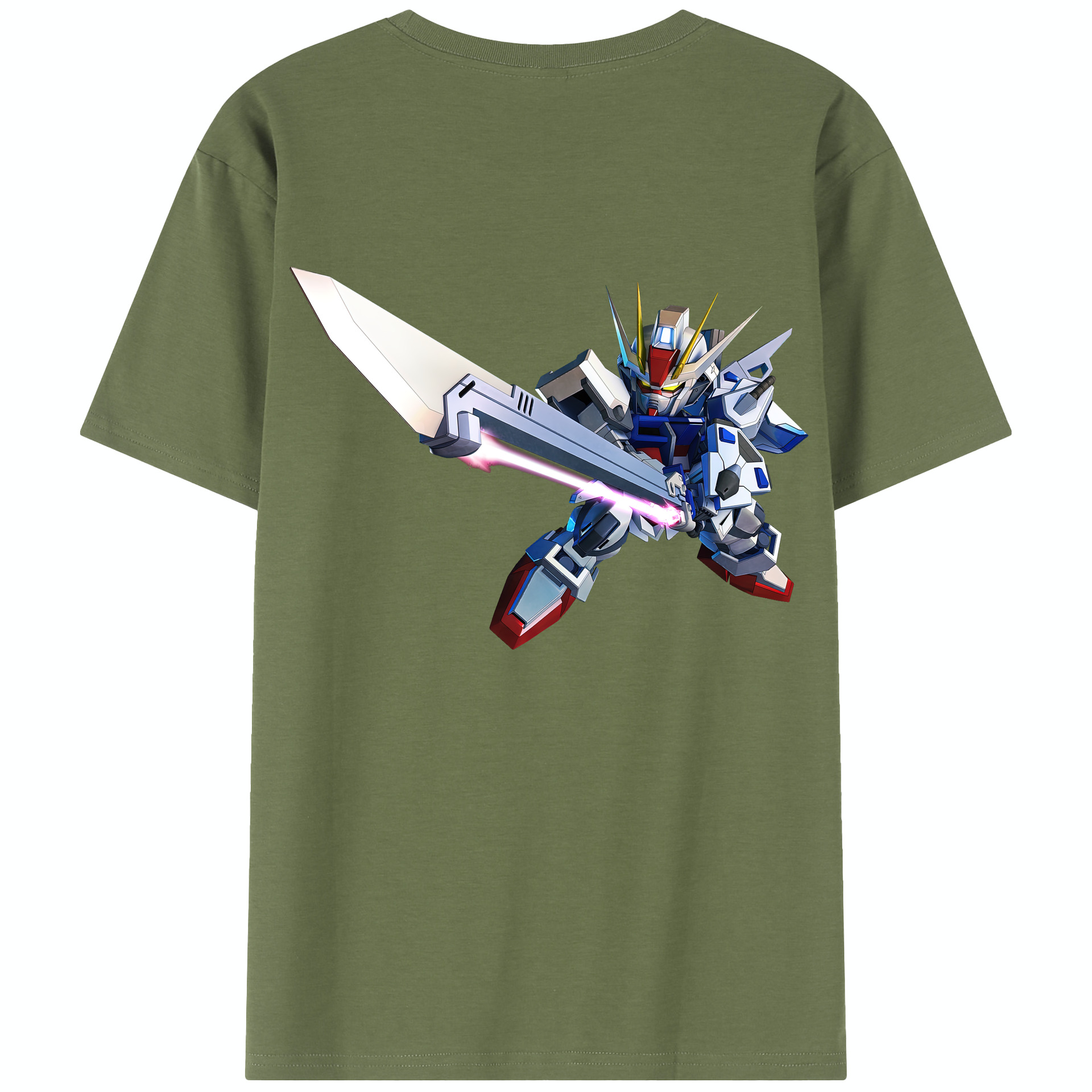（画像用） 機動戦士ガンダム Mobile Suit Gundam 綿100％半袖Tシャツ（背面プリント）